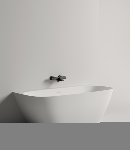 Ванна из литьевго мрамора Salini SOFIA 102512G 170х80 пристенная асимметричная